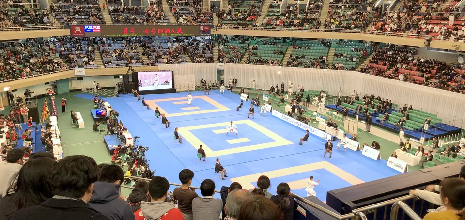The arena of the 46th Japan Cup Karatedo championship in Tokyo