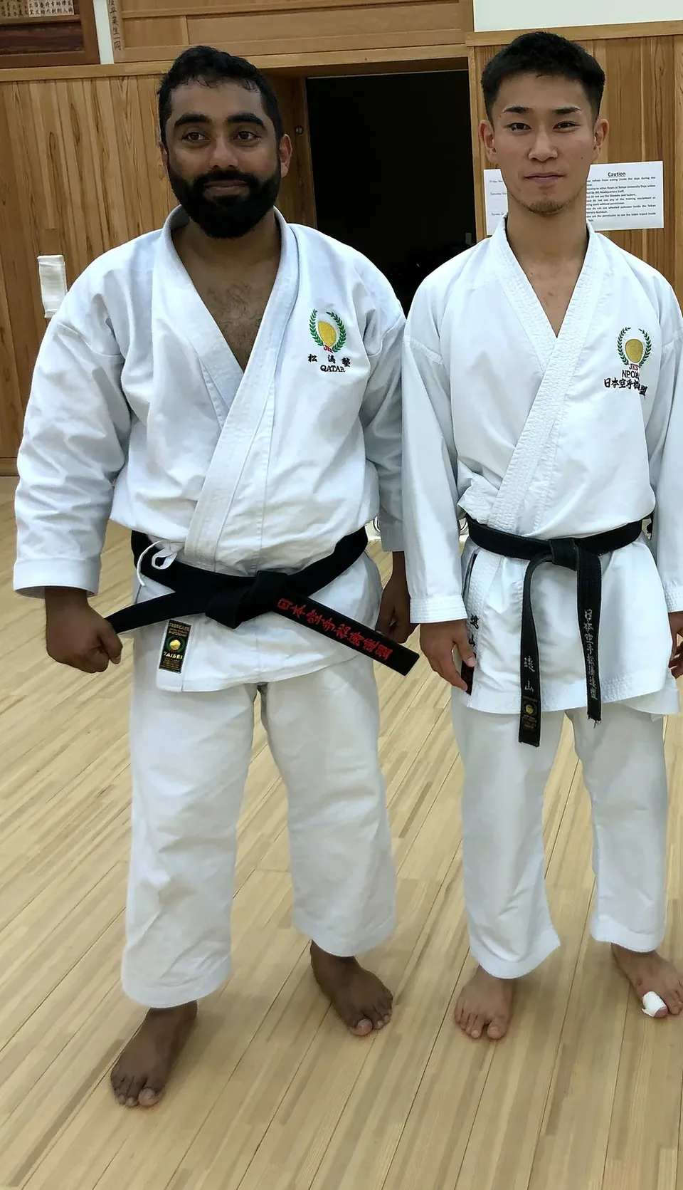 Sensei Najmal with a JKS instructor at a dojo in Japan
